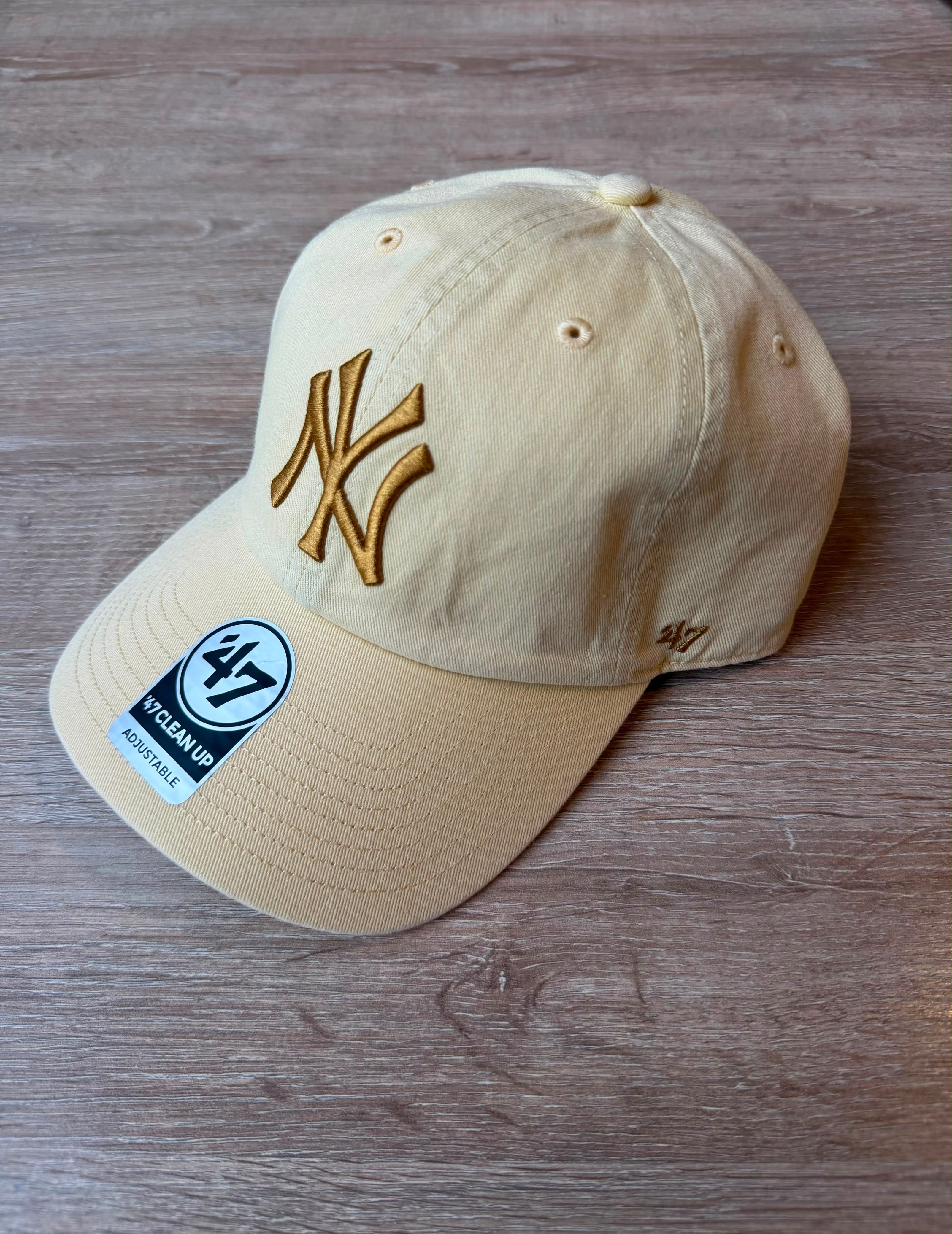 Gorra 47 Clean Up NY Yankees Amarillo Mantequilla