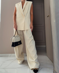 SET CHAL+PANT BEIGE