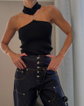 TOP CUELLO CON APLIQUE