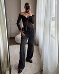 JEANS NEGRO BRILLOS