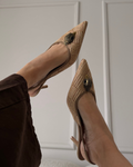 TACÓN KURT GEIGER NUDE/NARANJA