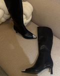 BOTAS STEVE MADDEN NEGRAS TACON MINI PUNTA METAL