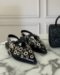 FLATS NEGRAS PLATEADO & DORADO
