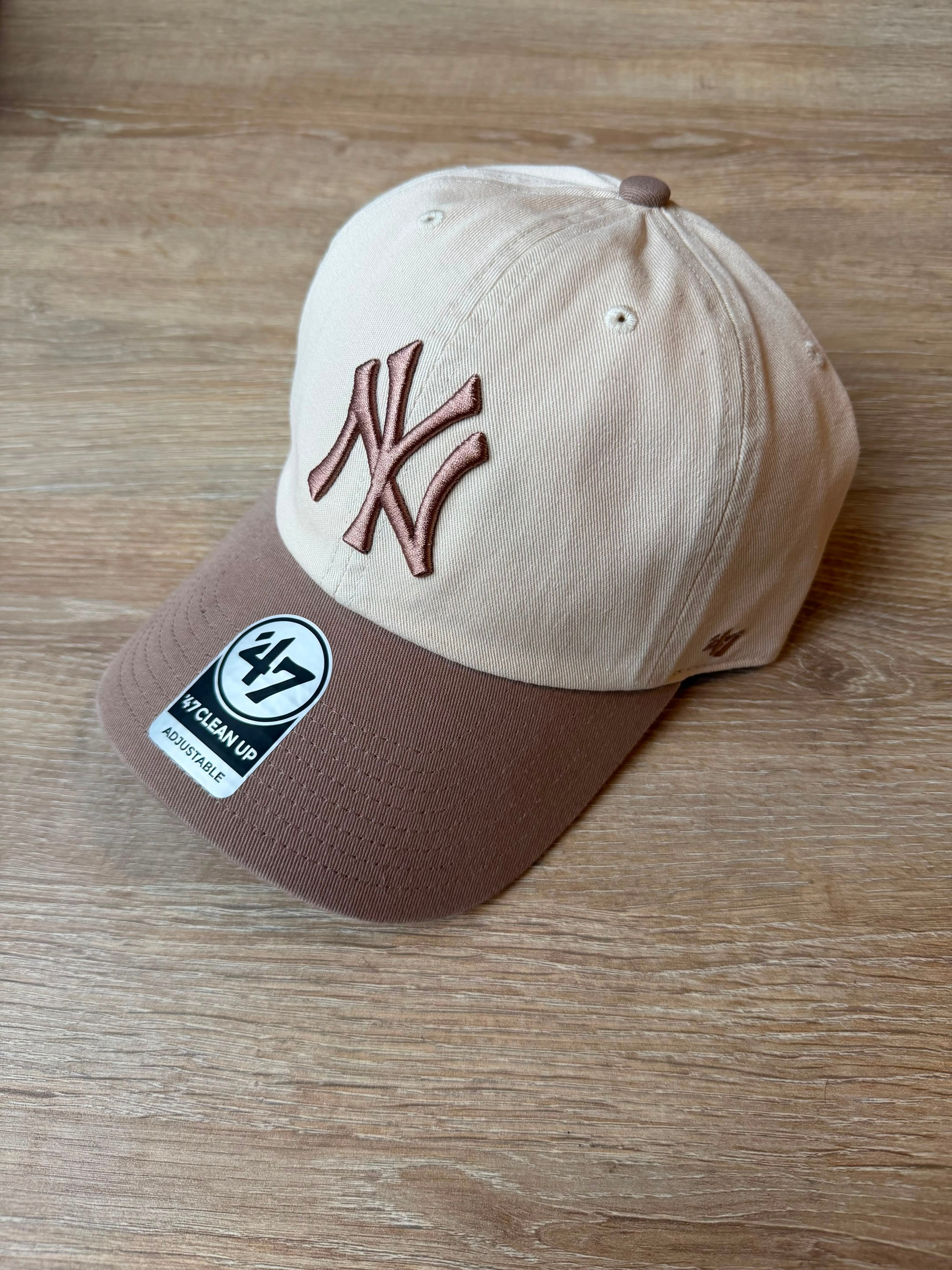 Gorra 47 Clean Up NY Yankees Crema y Café